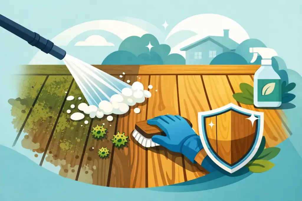 Deck Cleaning Mold Removal That Protects Wood
