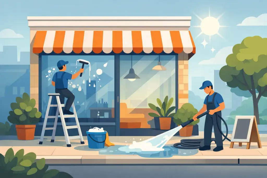 Storefront Cleaning for Stronger Curb Appeal