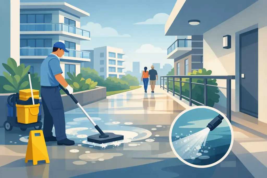 Condo Walkway Cleaning for Safer Common Areas