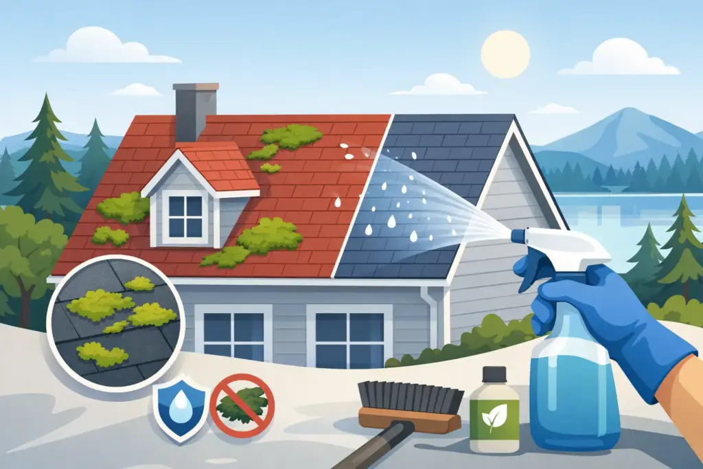 Roof Moss Prevention for Maine Homeowners
