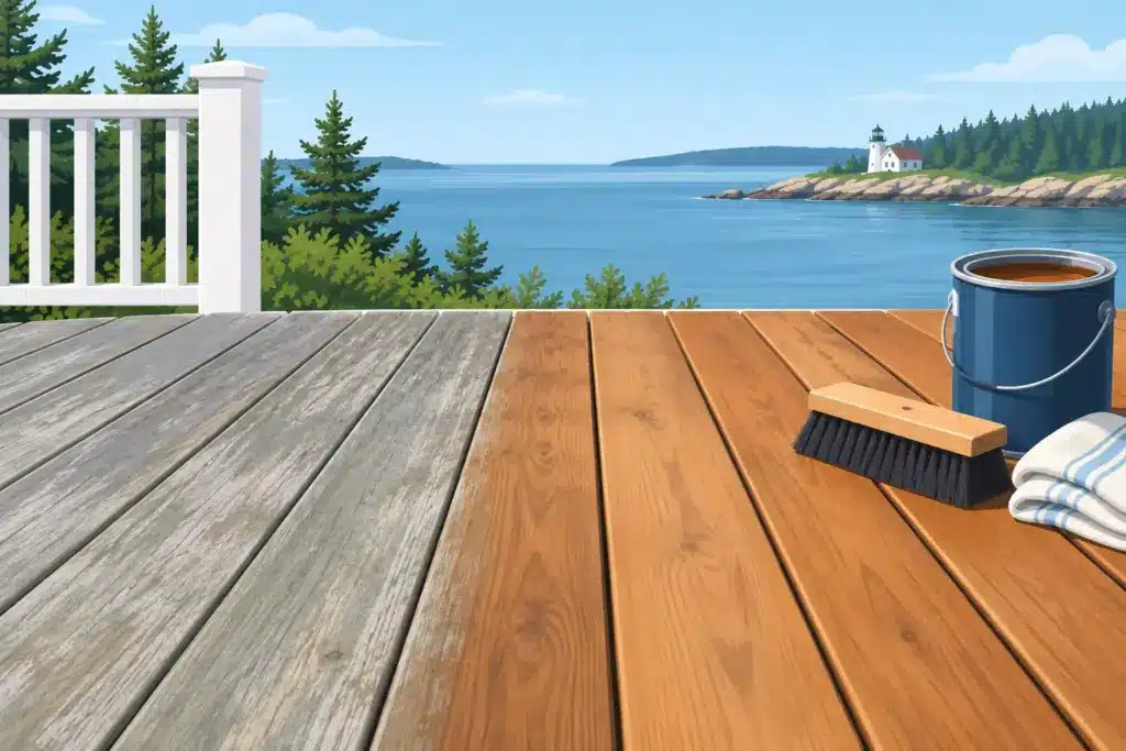 How to Restore Weathered Deck Boards in Maine